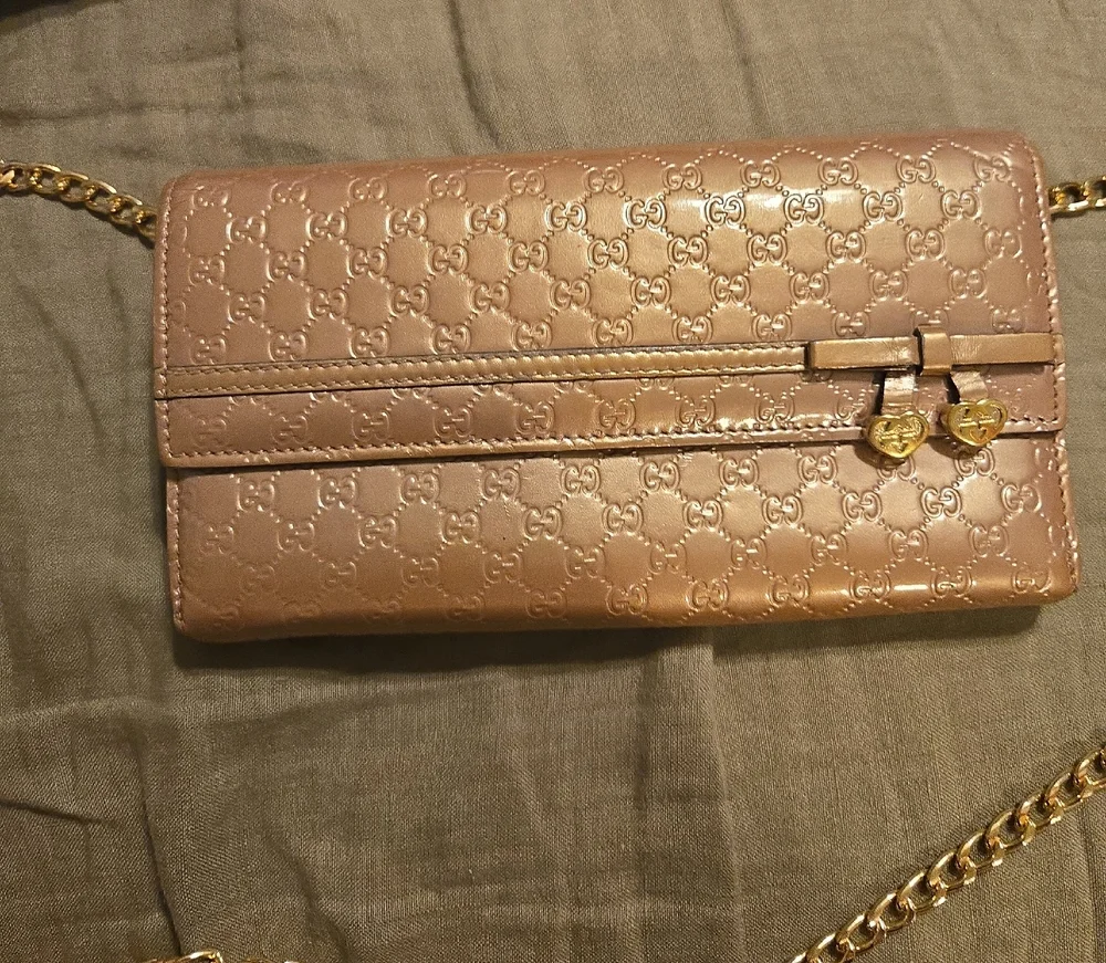 Gucci Tan Embossed Leather Wallet - Picture 1 of 7